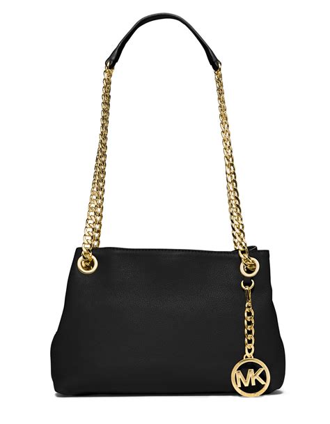 black patent leather gold chain michael kors handbag|Michael Kors chain shoulder bag.